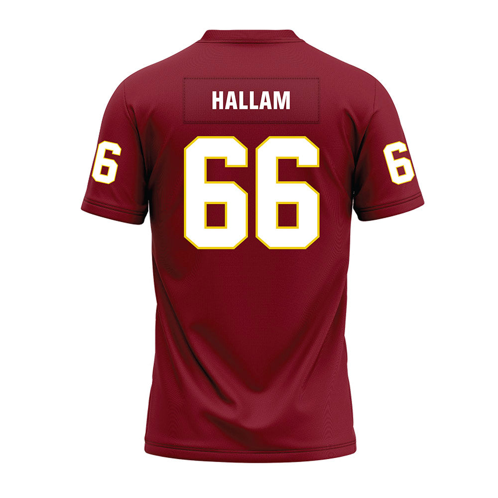 Calvin - NCAA Football : Matthew Hallam - Maroon Premium Football Jersey-1