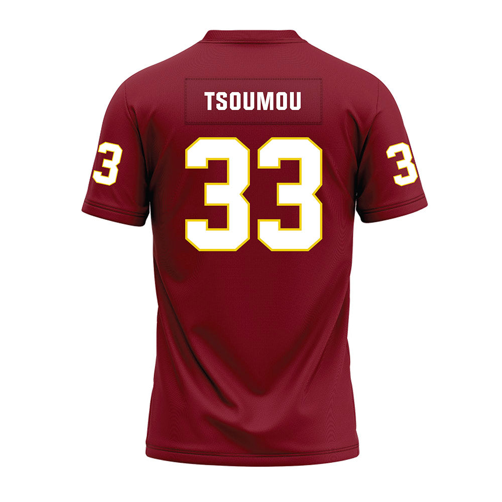Calvin - NCAA Football : Jeremie Tsoumou - Maroon Premium Football Jersey-1