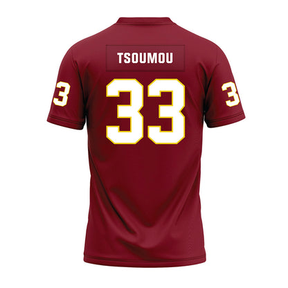 Calvin - NCAA Football : Jeremie Tsoumou - Maroon Premium Football Jersey-1