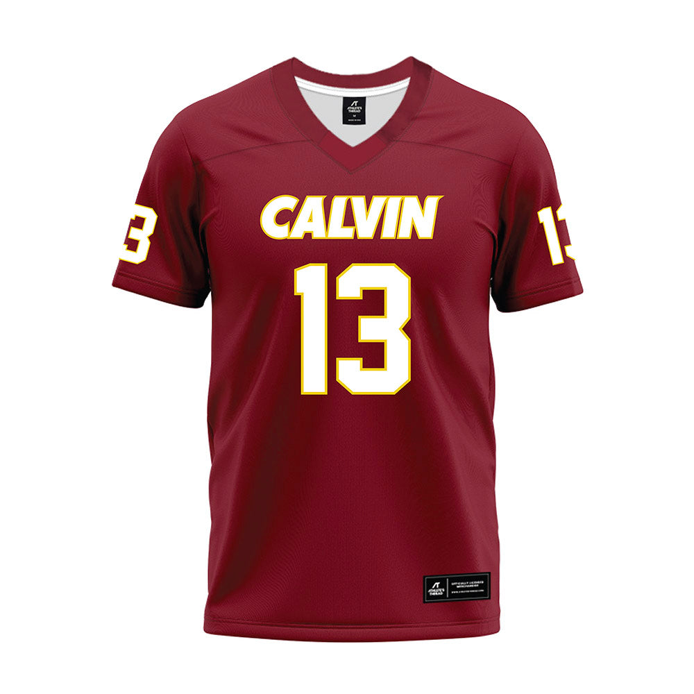 Calvin - NCAA Football : Kaleb Dubowski - Maroon Premium Football Jersey-0