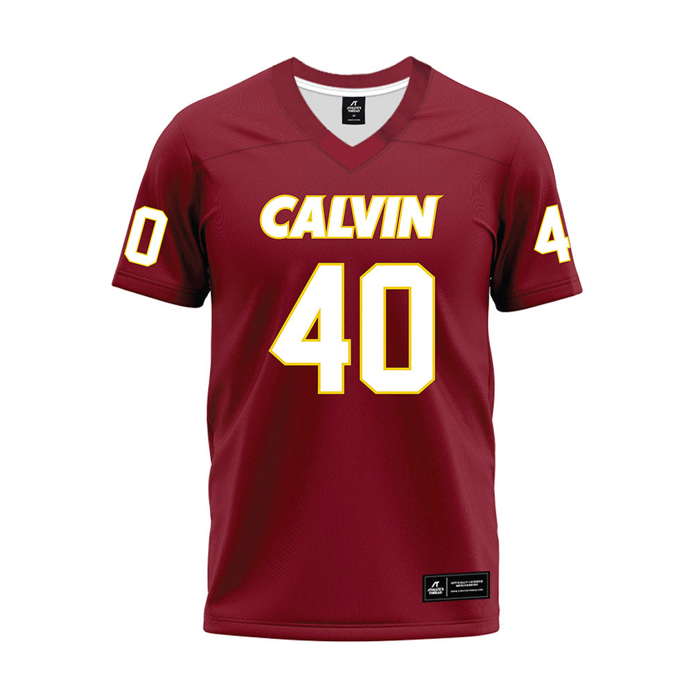 Calvin - NCAA Football : Rowan Stewart - Maroon Premium Football Jersey-0