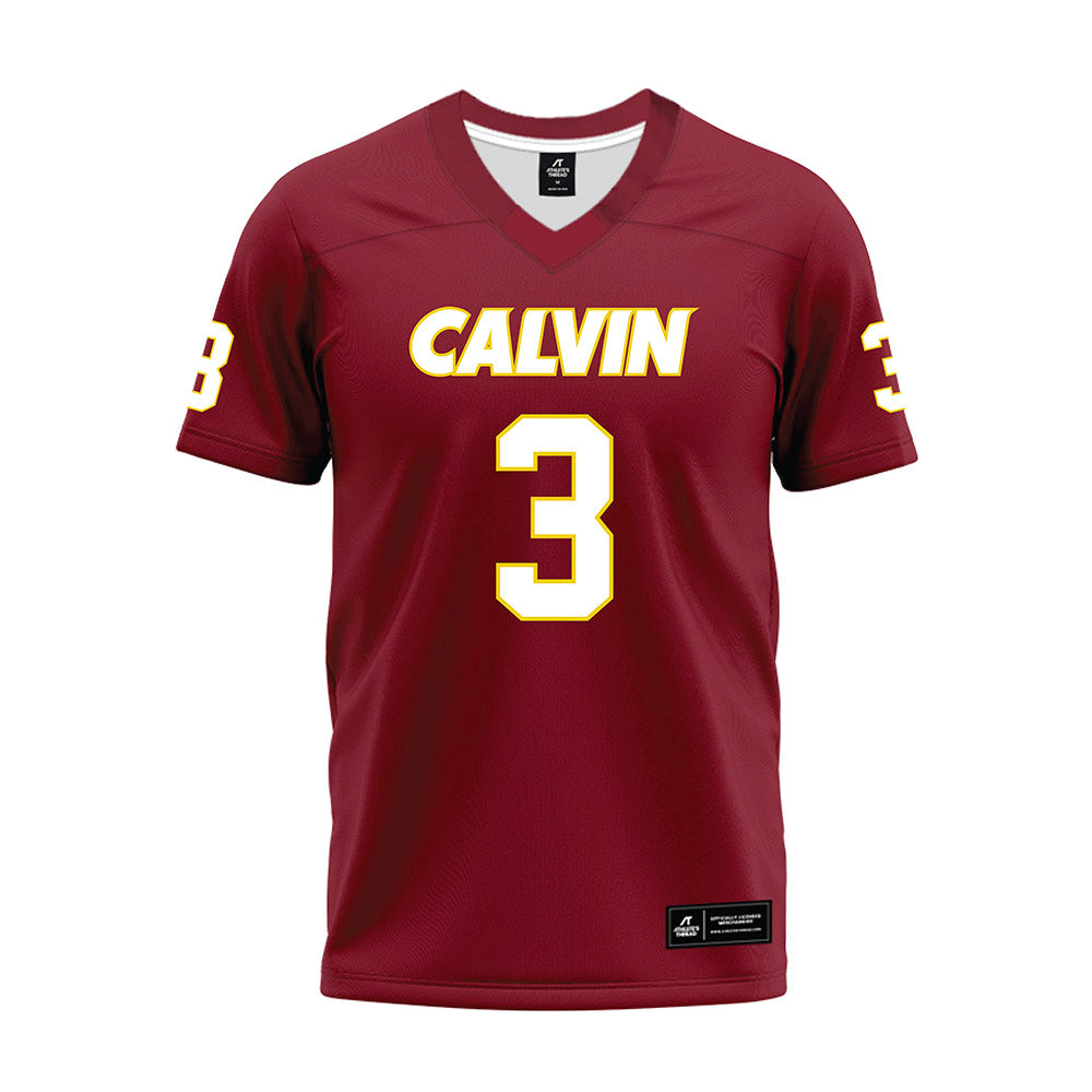 Calvin - NCAA Football : McCoy Baxter - Maroon Premium Football Jersey-0