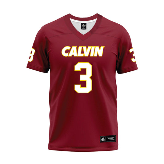Calvin - NCAA Football : McCoy Baxter - Maroon Premium Football Jersey-0