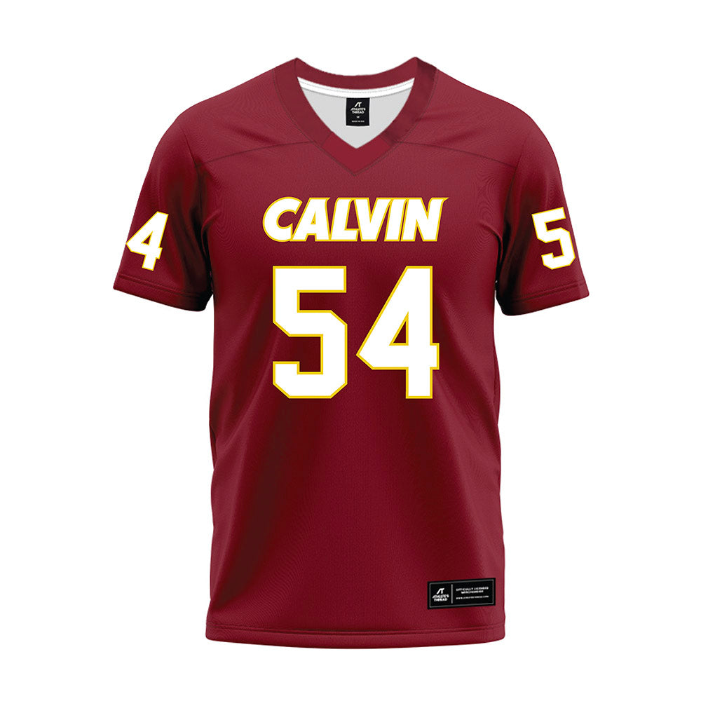 Calvin - NCAA Football : Richard Wiggins IV - Maroon Premium Football Jersey-0