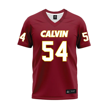 Calvin - NCAA Football : Richard Wiggins IV - Maroon Premium Football Jersey-0
