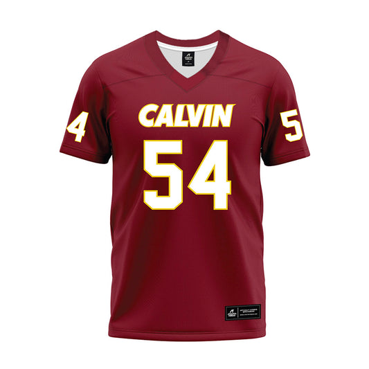 Calvin - NCAA Football : Richard Wiggins IV - Maroon Premium Football Jersey-0