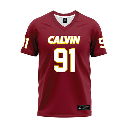 Calvin - NCAA Football : Marcus Breuker - Maroon Premium Football Jersey-0