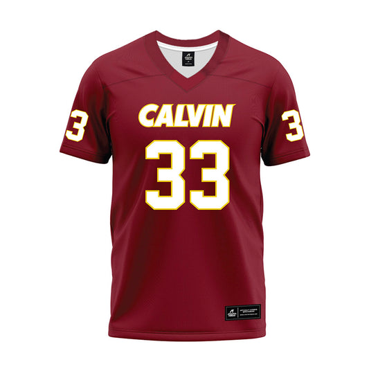 Calvin - NCAA Football : Jeremie Tsoumou - Maroon Premium Football Jersey-0