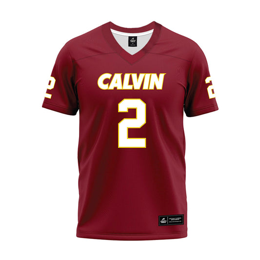 Calvin - NCAA Football : Hayden Slegers - Maroon Premium Football Jersey-0