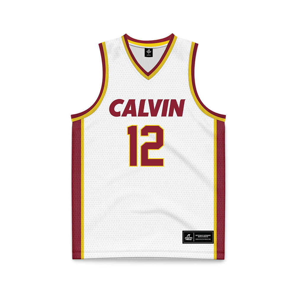 Calvin - NCAA Women's Basketball : Chloe Wiegers - White Basketball Jersey-0