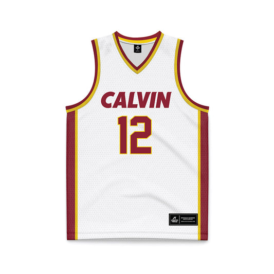 Calvin - NCAA Women's Basketball : Chloe Wiegers - White Basketball Jersey-0