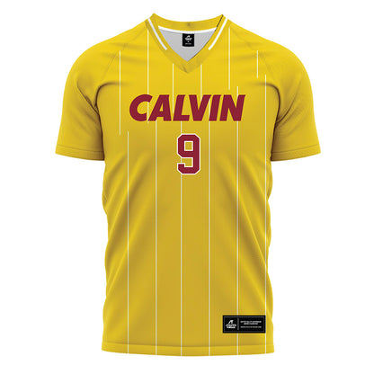 Calvin - NCAA Women's Soccer : Emma Shaffer - Gold Soccer Jersey-0