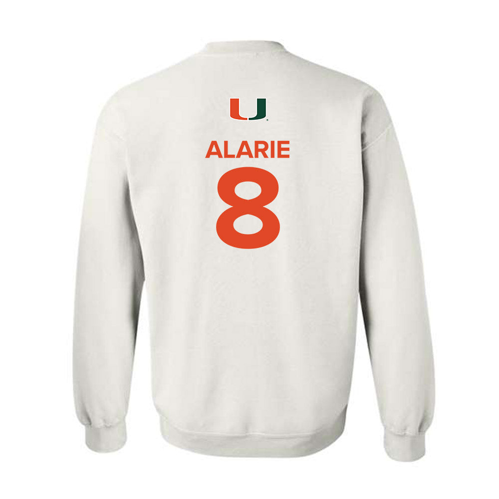 Miami - NCAA Men's Basketball : Xander Alarie - Replica Shersey Crewneck Sweatshirt-1