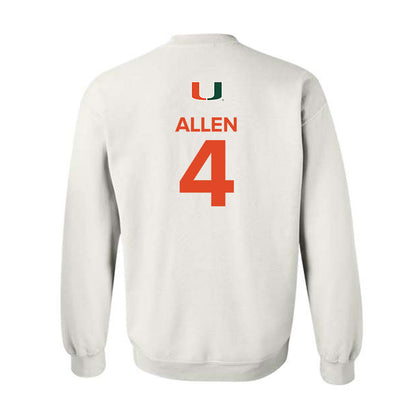 Miami - NCAA Men's Basketball : Marcus Allen - Replica Shersey Crewneck Sweatshirt-1