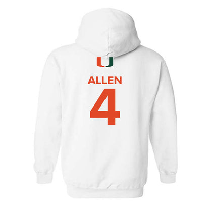 Miami - NCAA Men's Basketball : Marcus Allen - Replica Shersey Hooded Sweatshirt-1
