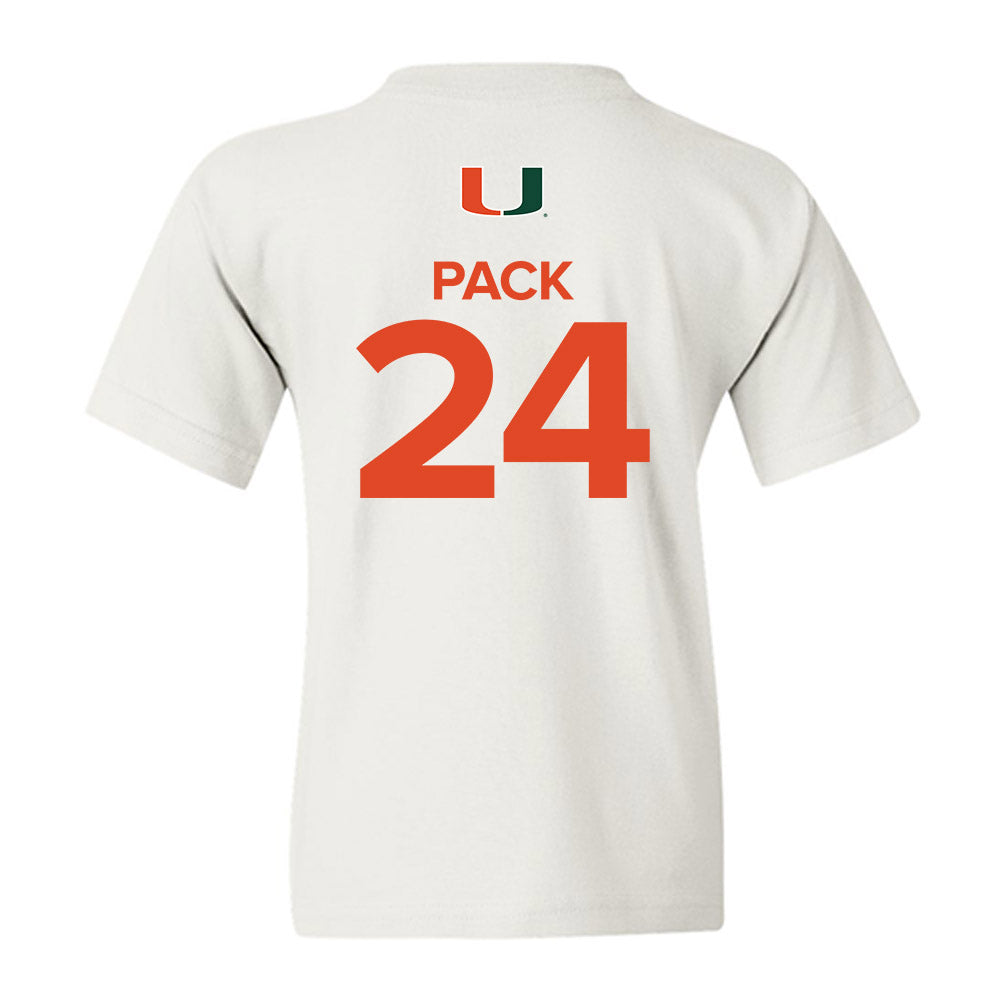 Miami - NCAA Men's Basketball : Nijel Pack - Replica Shersey Youth T-Shirt-1