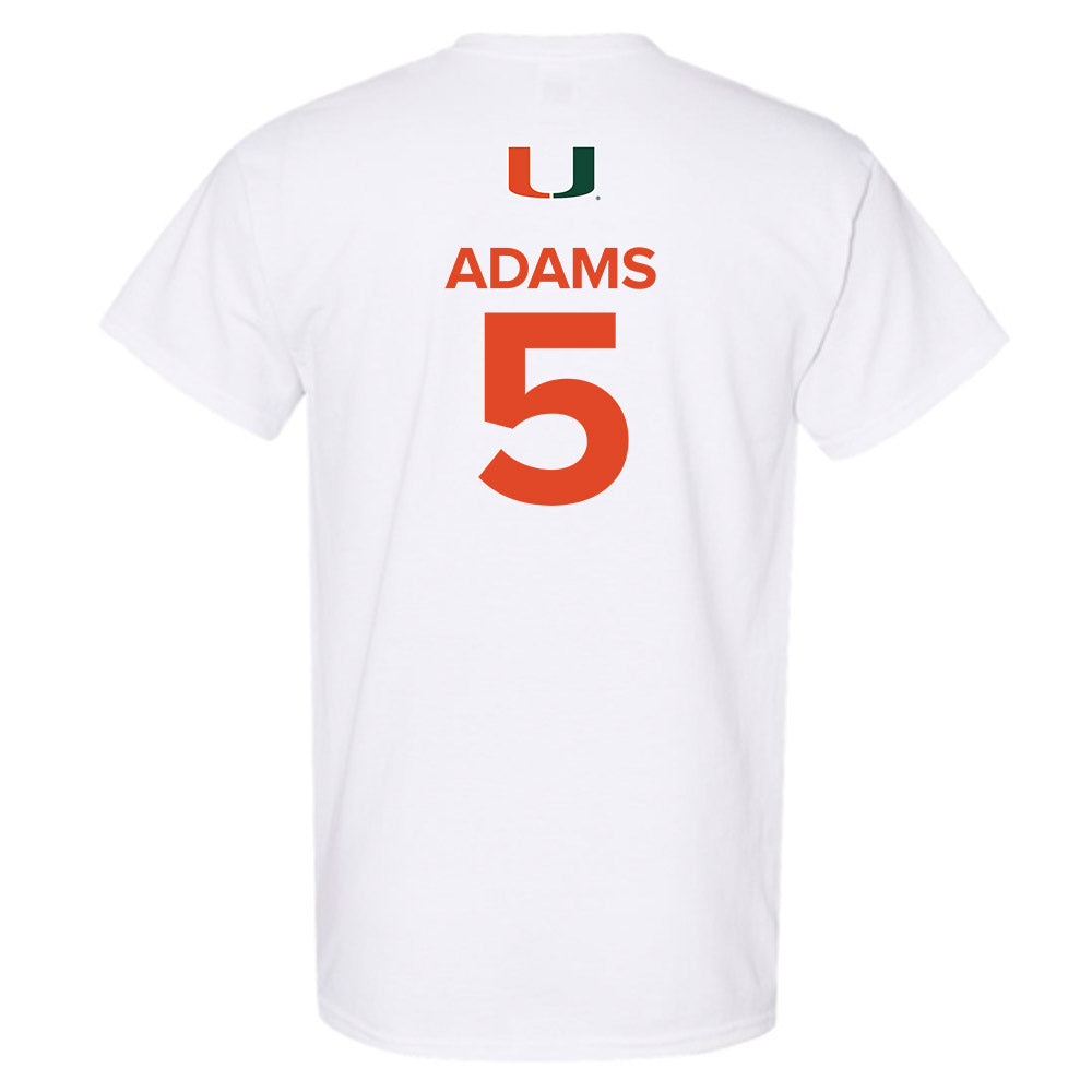 Miami - NCAA Women's Basketball : Ahnay Adams - Replica Shersey T-Shirt-1