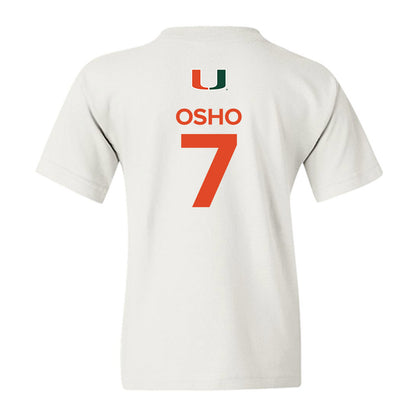 Miami - NCAA Women's Basketball : Danielle Osho - Replica Shersey Youth T-Shirt-1