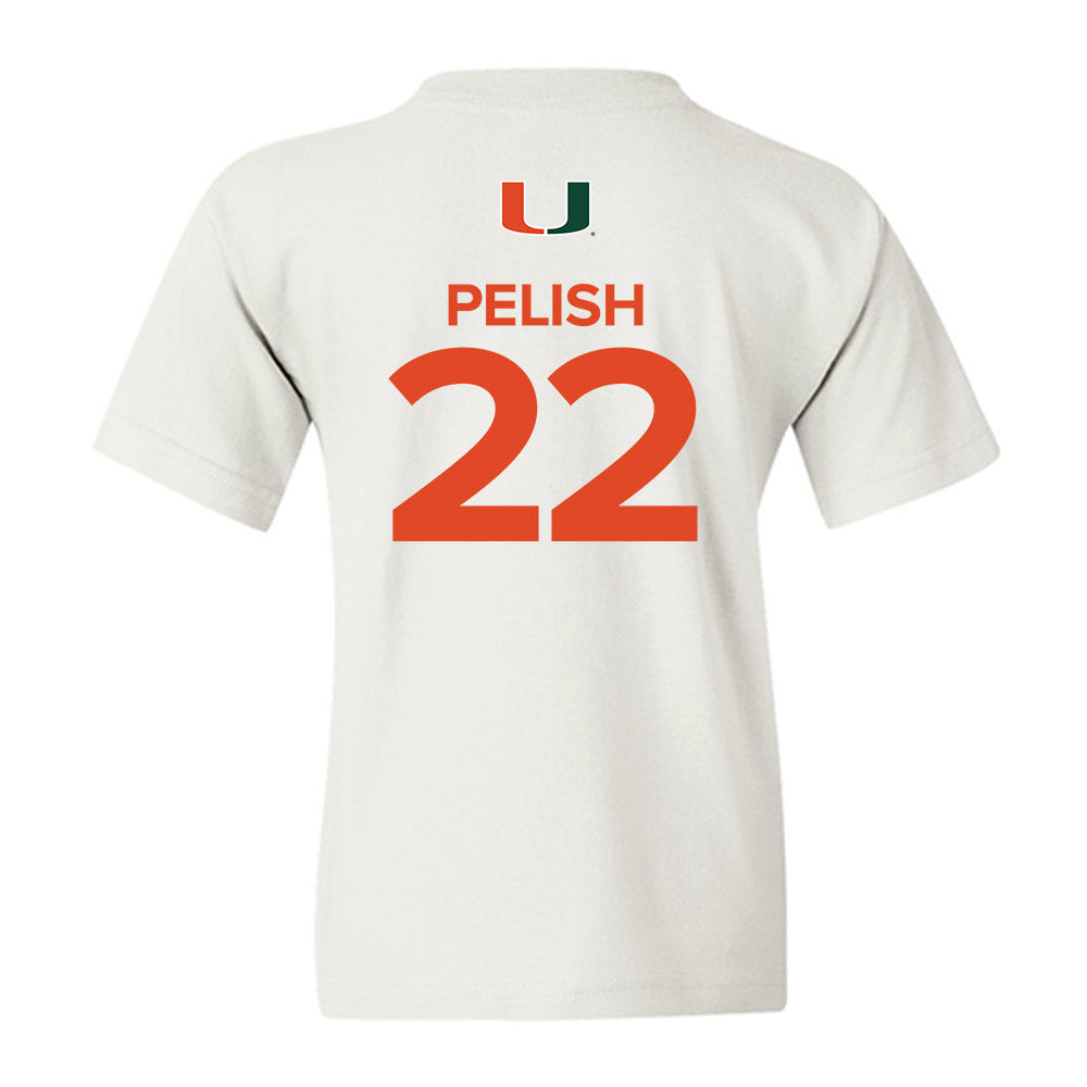 Miami - NCAA Women's Basketball : Simone Pelish - Replica Shersey Youth T-Shirt-1