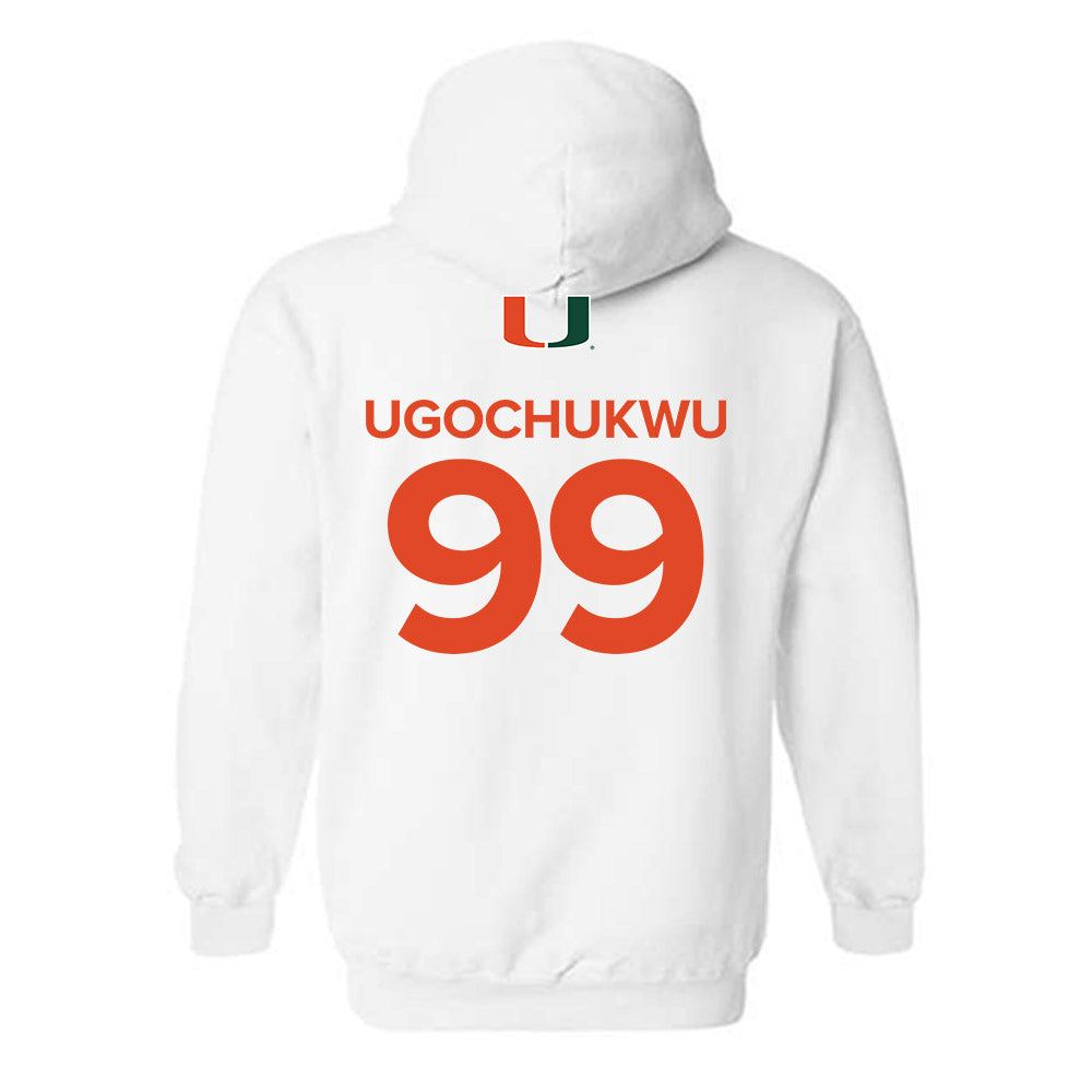 Miami - NCAA Men's Basketball : Divine-Collins Ugochukwu - Replica Shersey Hooded Sweatshirt-1