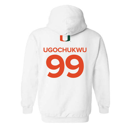 Miami - NCAA Men's Basketball : Divine-Collins Ugochukwu - Replica Shersey Hooded Sweatshirt-1