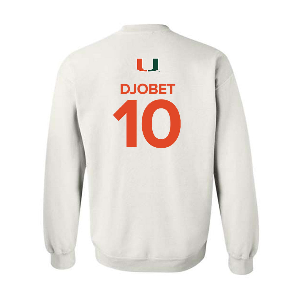 Miami - NCAA Men's Basketball : Paul Djobet - Replica Shersey Crewneck Sweatshirt-1