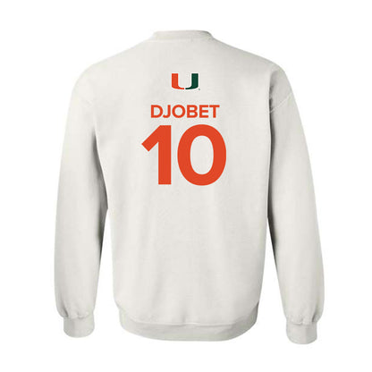 Miami - NCAA Men's Basketball : Paul Djobet - Replica Shersey Crewneck Sweatshirt-1