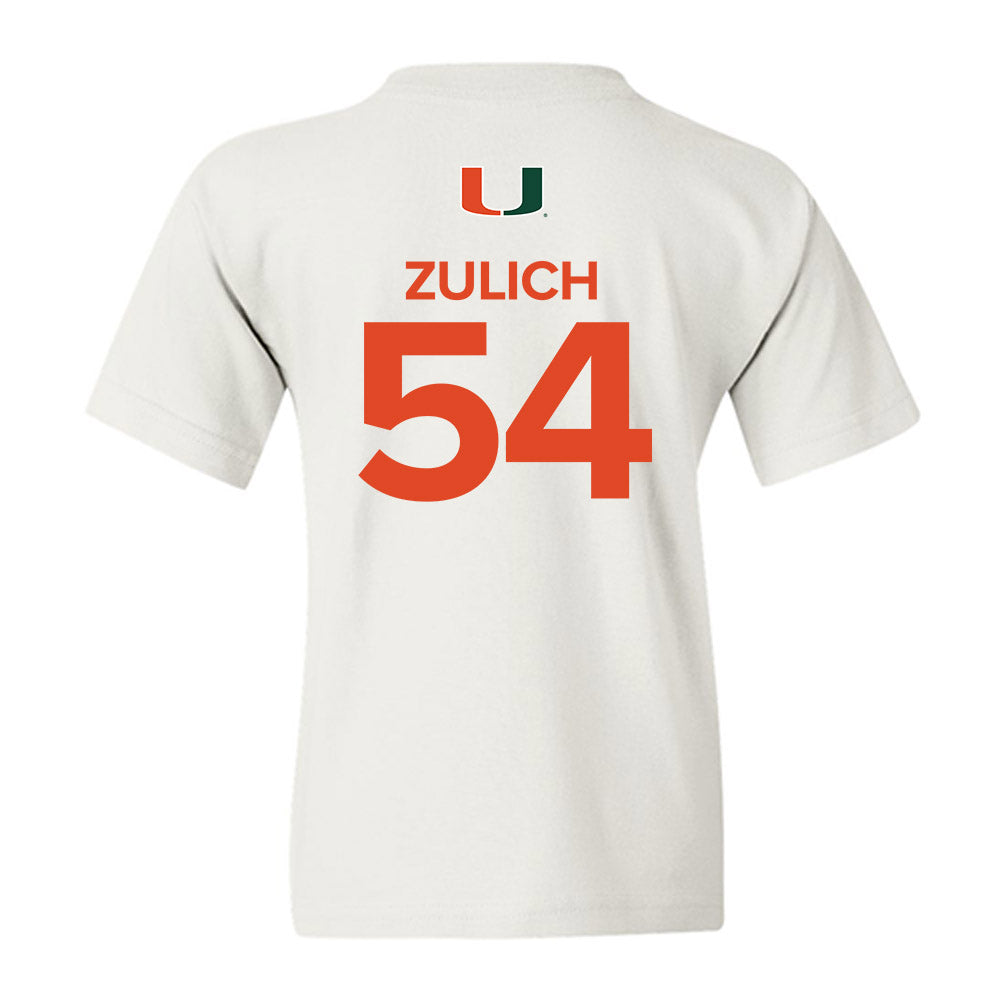 Miami - NCAA Women's Basketball : Sophia Zulich - Replica Shersey Youth T-Shirt-1