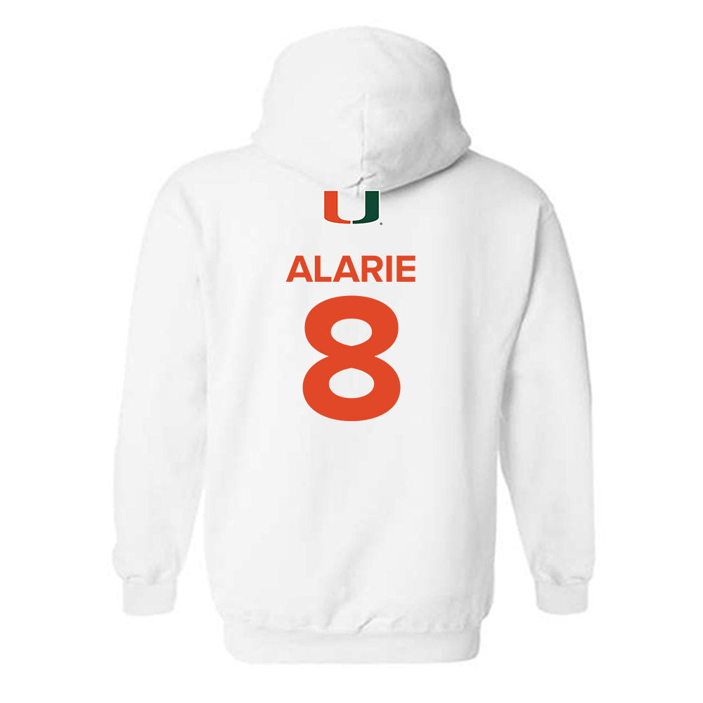 Miami - NCAA Men's Basketball : Xander Alarie - Replica Shersey Hooded Sweatshirt-1