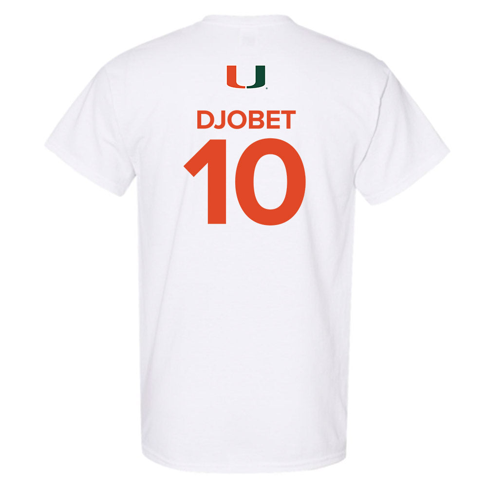 Miami - NCAA Men's Basketball : Paul Djobet - Replica Shersey T-Shirt-1