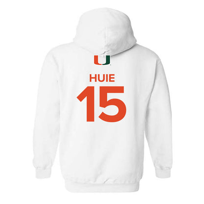 Miami - NCAA Men's Basketball : Kiree Huie - Replica Shersey Hooded Sweatshirt-1