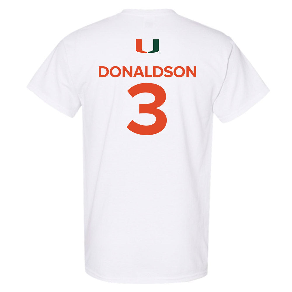 Miami - NCAA Men's Basketball : Tre Donaldson - Replica Shersey T-Shirt-1