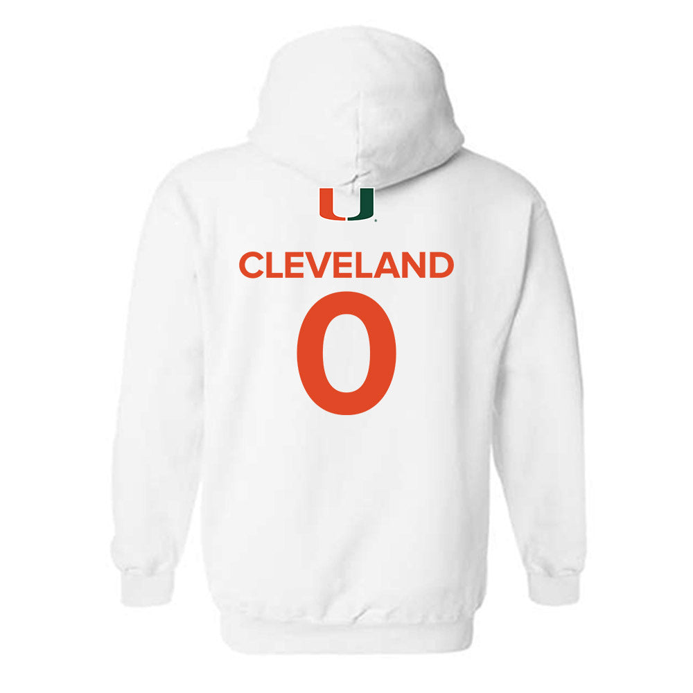 Miami - NCAA Men's Basketball : Matthew Cleveland - Replica Shersey Hooded Sweatshirt-1