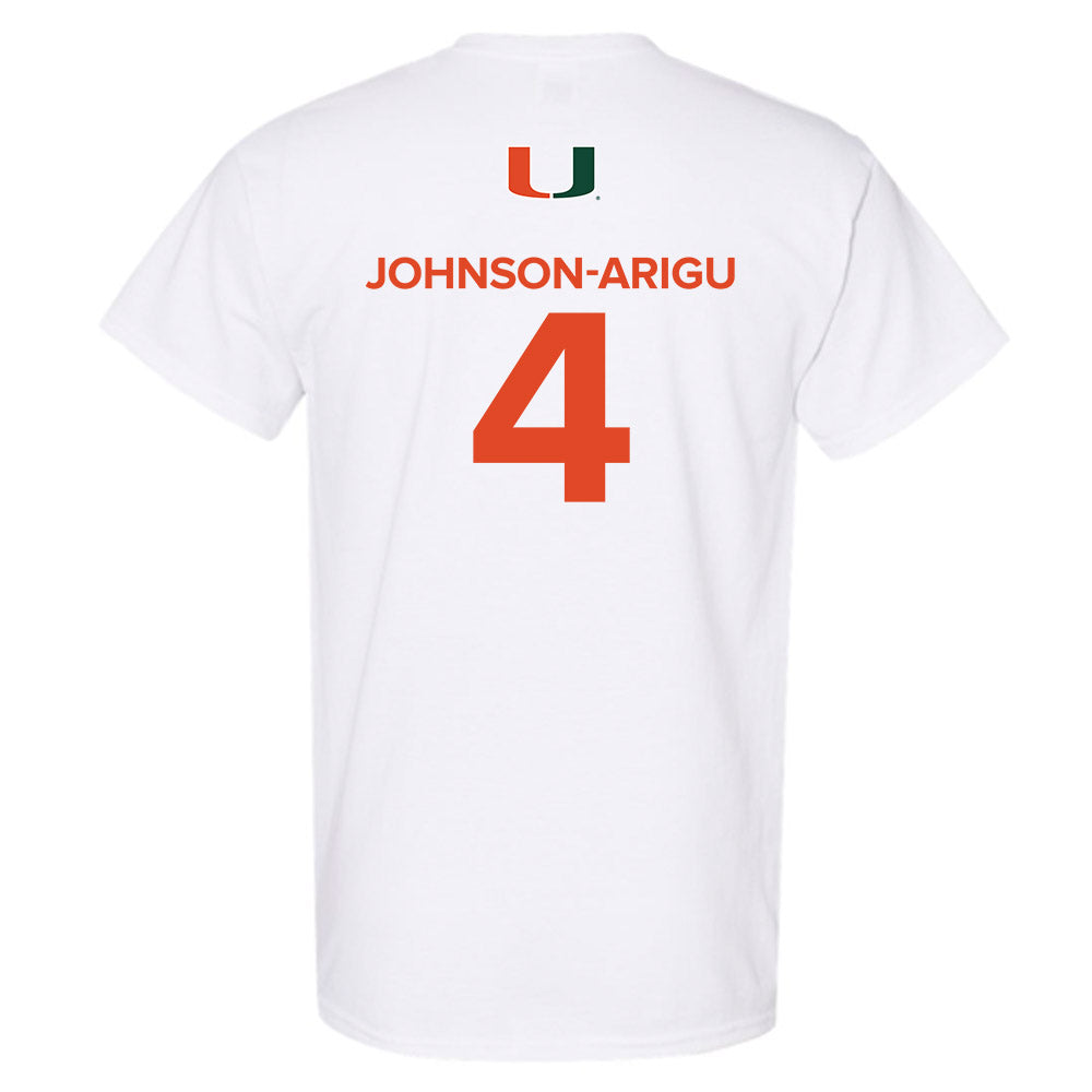 Miami - NCAA Men's Basketball : Isaiah Johnson-Arigu - Replica Shersey T-Shirt-1