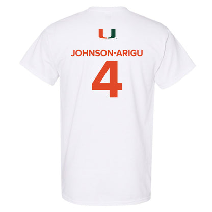 Miami - NCAA Men's Basketball : Isaiah Johnson-Arigu - Replica Shersey T-Shirt-1