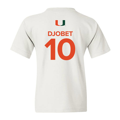 Miami - NCAA Men's Basketball : Paul Djobet - Replica Shersey Youth T-Shirt-1