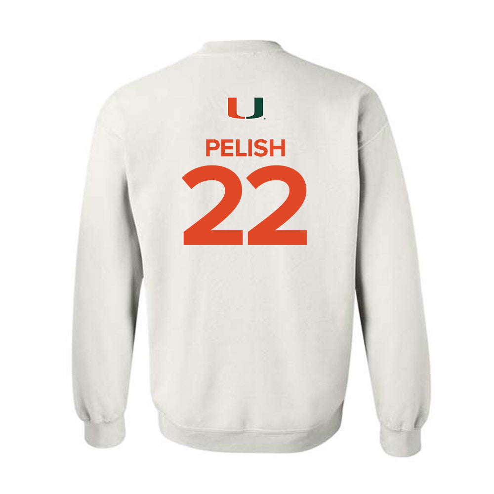 Miami - NCAA Women's Basketball : Simone Pelish - Replica Shersey Crewneck Sweatshirt-1