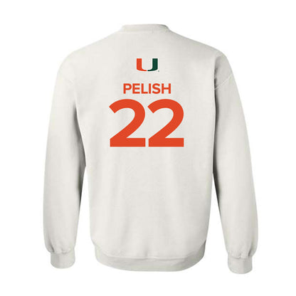 Miami - NCAA Women's Basketball : Simone Pelish - Replica Shersey Crewneck Sweatshirt-1