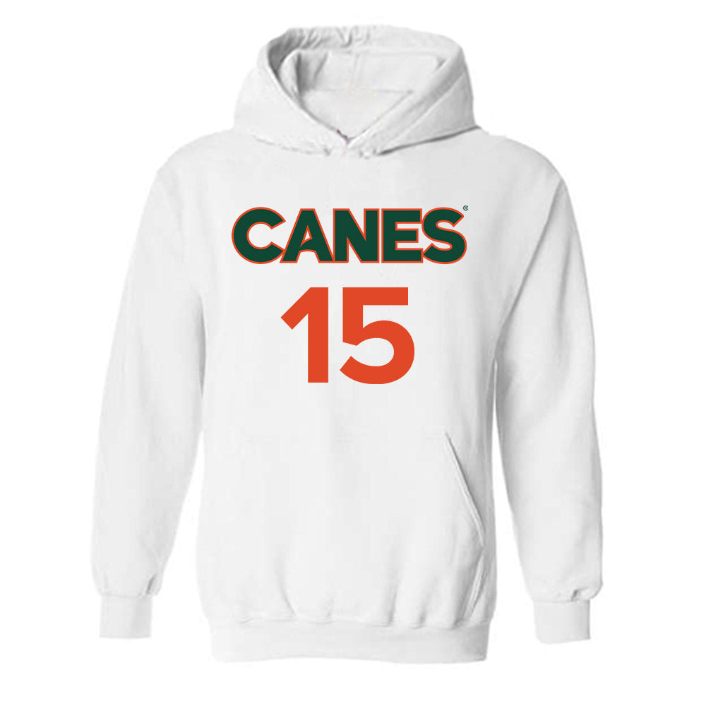 Miami - NCAA Men's Basketball : Kiree Huie - Replica Shersey Hooded Sweatshirt-0