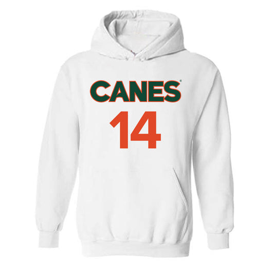 Miami - NCAA Women's Basketball : Gal Raviv - Replica Shersey Hooded Sweatshirt-0