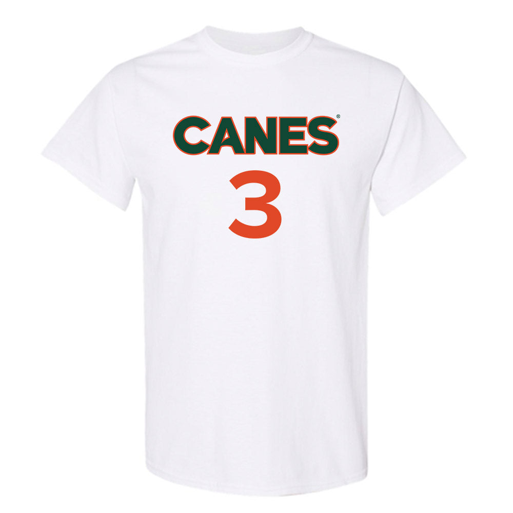 Miami - NCAA Men's Basketball : Tre Donaldson - Replica Shersey T-Shirt-0