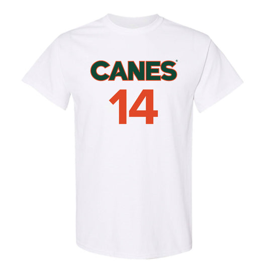 Miami - NCAA Women's Basketball : Gal Raviv - Replica Shersey T-Shirt-0