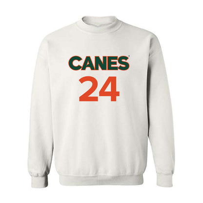 Miami - NCAA Men's Basketball : Nijel Pack - Replica Shersey Crewneck Sweatshirt-0