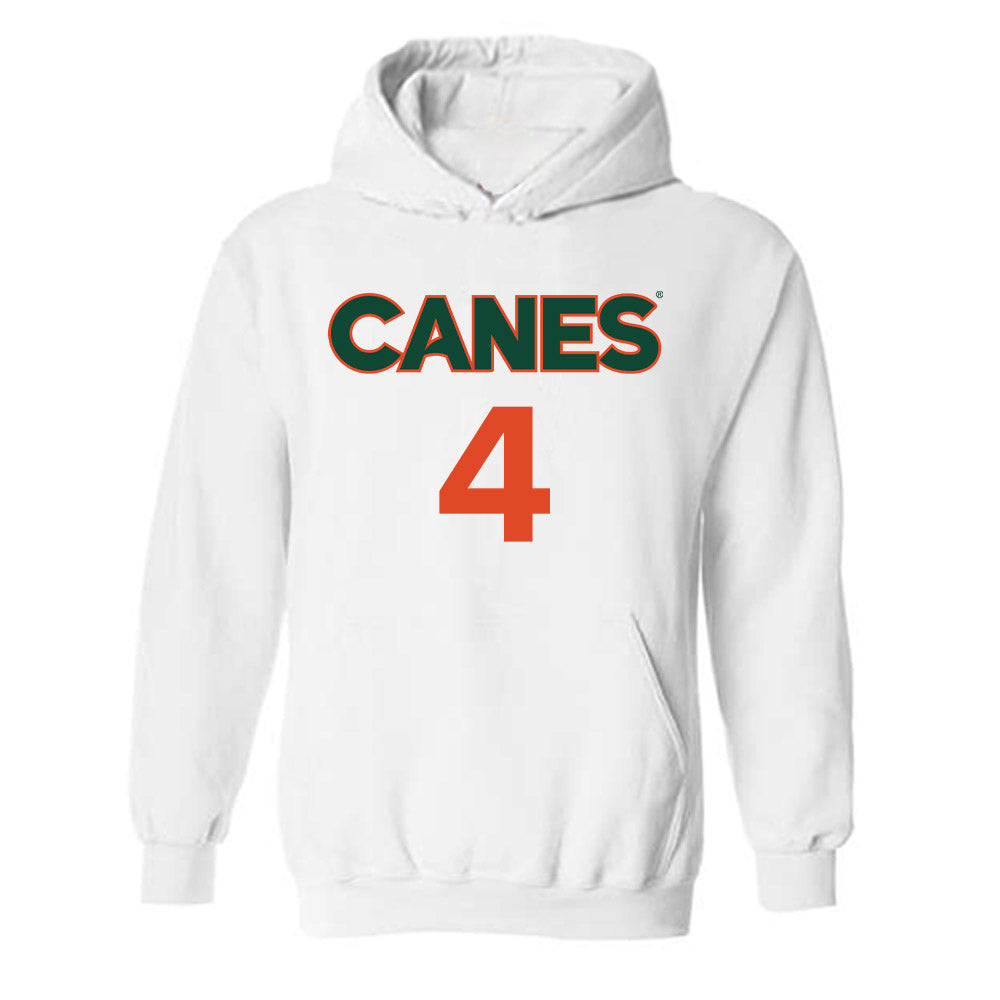 Miami - NCAA Women's Basketball : Jasmyne Roberts - Replica Shersey Hooded Sweatshirt-0