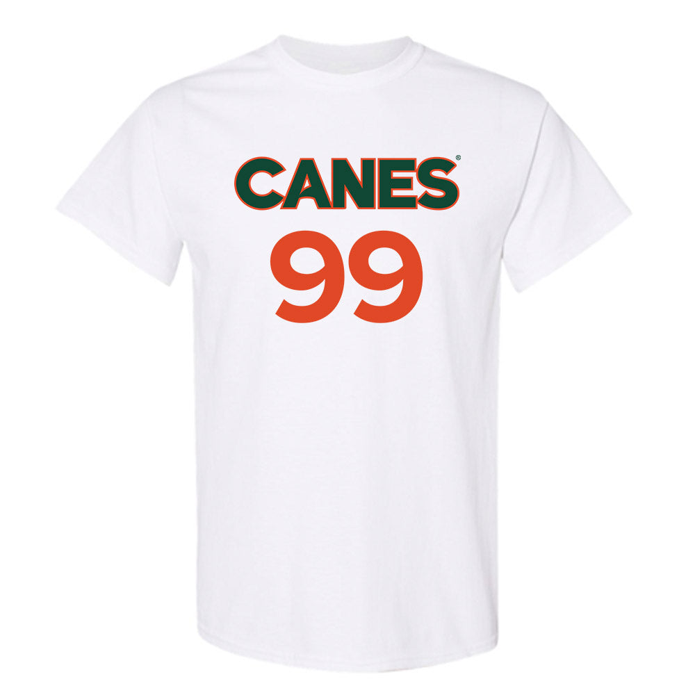 Miami - NCAA Men's Basketball : Divine-Collins Ugochukwu - Replica Shersey T-Shirt-0