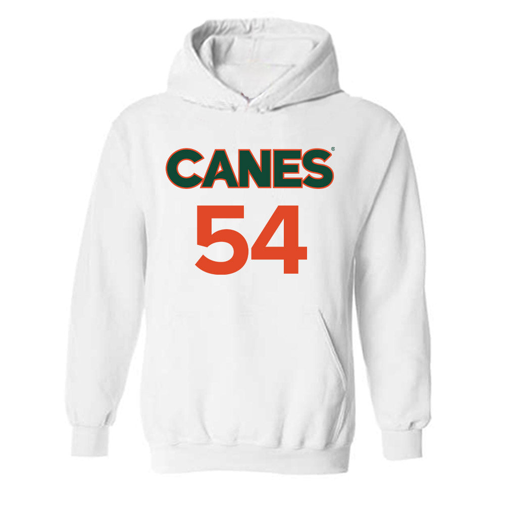 Miami - NCAA Women's Basketball : Sophia Zulich - Replica Shersey Hooded Sweatshirt-0