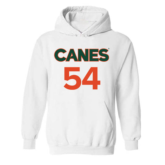 Miami - NCAA Women's Basketball : Sophia Zulich - Replica Shersey Hooded Sweatshirt-0