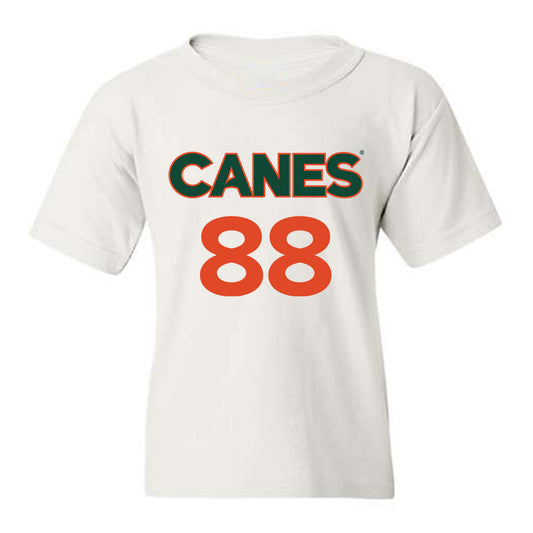 Miami - NCAA Men's Basketball : Timotej Malovec - Replica Shersey Youth T-Shirt-0