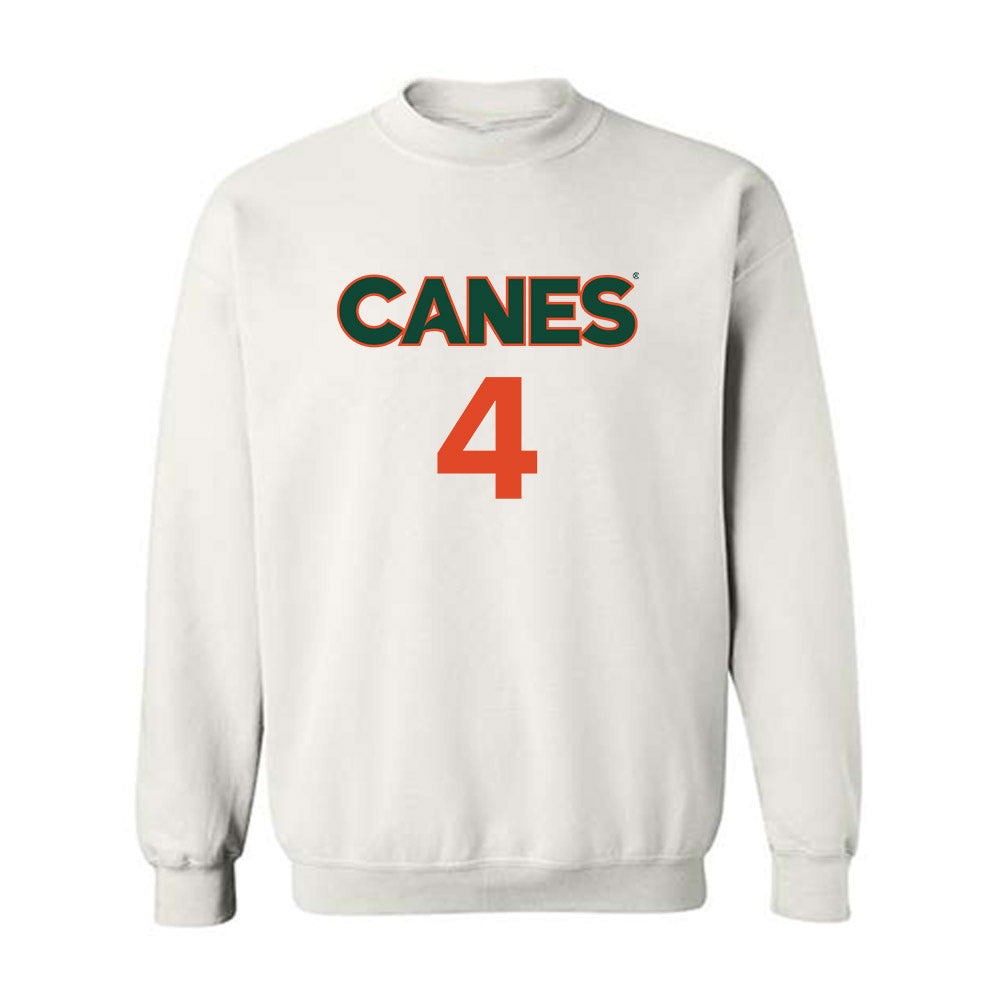 Miami - NCAA Men's Basketball : Isaiah Johnson-Arigu - Replica Shersey Crewneck Sweatshirt-0