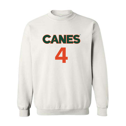 Miami - NCAA Men's Basketball : Isaiah Johnson-Arigu - Replica Shersey Crewneck Sweatshirt-0